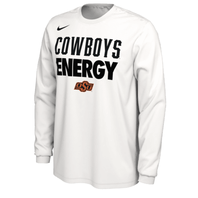 Playera de manga larga universitaria Nike para hombre Oklahoma State