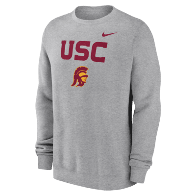 USC Trojans Primetime Primary Stack Men's Nike College Pullover Crew