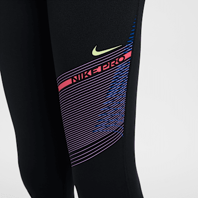 Nike Pro Girls' Dri-FIT Mid-Rise Leggings