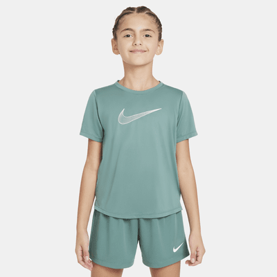 Playera de entrenamiento de manga corta Dri-FIT para niña talla grande Nike One