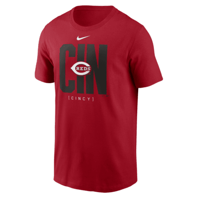 Playera Nike de la MLB para hombre Cincinnati Reds Team Scoreboard