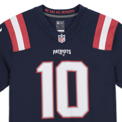 NFL New England Patriots (Mac Jones) Older Kids' Game American Football Jersey