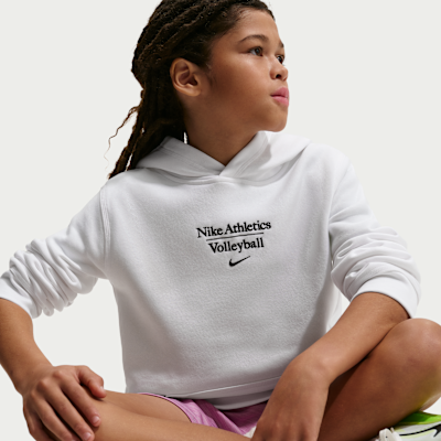 Sudadera con gorro sin cierre de vóleibol para niños talla grande Nike