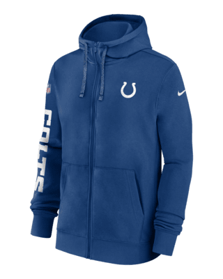 Мужское худи Indianapolis Colts Sideline Team Issue Club Nike Full Zip Hoodie