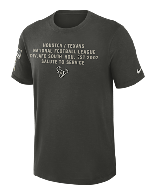 Мужская футболка Houston Texans Salute to Service Slub Nike Dri-FIT NFL