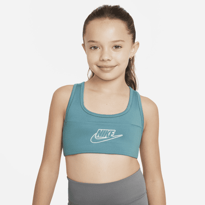 Bra deportivo para niñas talla grande Nike Dri-FIT Swoosh. Nike.com