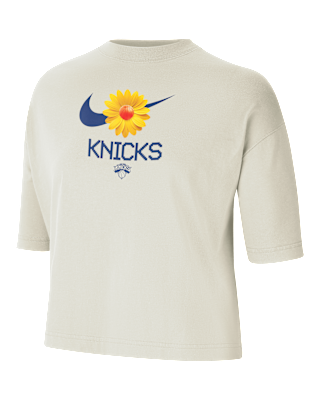 Женская футболка New York Knicks Courtside Nike NBA Boxy