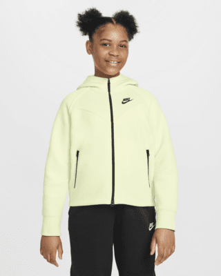 Nike Sportswear Tech Fleece Big Kids' (Girls') Full-Zip Hoodie ...