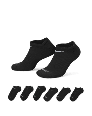 Nike Everyday Plus 6 Pack Ankle Socks - Black - Large