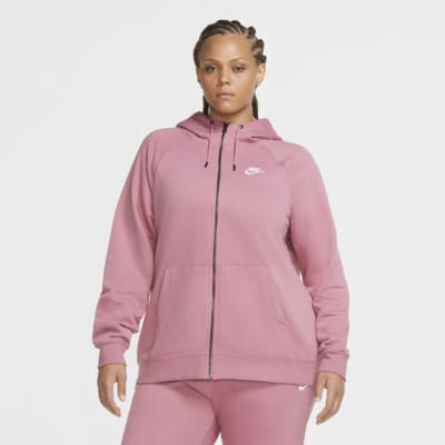 pink nike hoodie plus size
