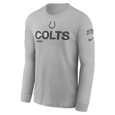 Indianapolis Colts Salute to Service Mascot Edge Legend Men's Nike NFL Long-Sleeve T-Shirt