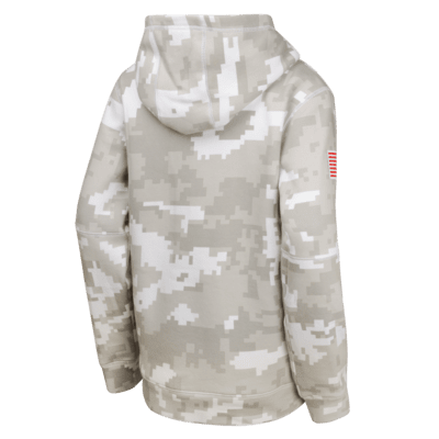 Sudadera con gorro sin cierre Nike de la NFL para niños talla grande Tampa Bay Buccaneers Salute to Service Primary Edge Club