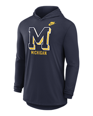 Мужская футболка Michigan Legacy Nike Dri-FIT College Long-Sleeve Hooded