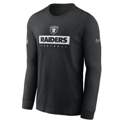 Las Vegas Raiders Sideline Team Issue Men's Nike Dri-FIT NFL Long-Sleeve T-Shirt