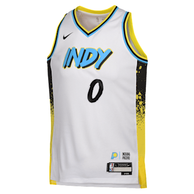 Tyrese Haliburton Indiana Pacers 2024/25 City Edition Big Kids' Nike Dri-FIT NBA Swingman Jersey