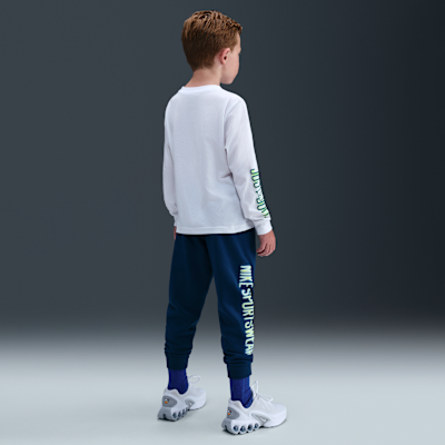 Playera de manga larga para niños talla pequeña Nike Glow With Me