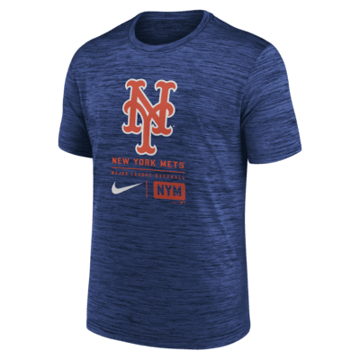 New York Mets Large Logo Velocity Men's Nike MLB T-Shirt