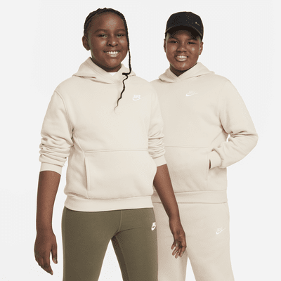 Nike Sportswear Club Fleece Big Kids' Pullover Hoodie (Extended Size)