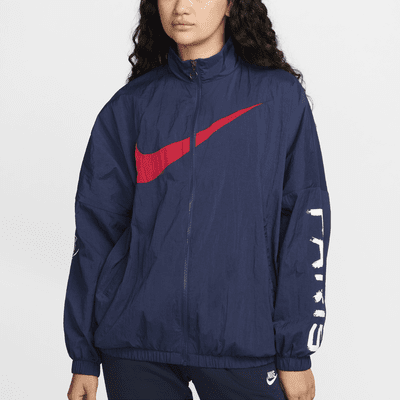 Chamarra de fútbol Nike de tejido Woven para mujer Paris Saint-Germain Essential