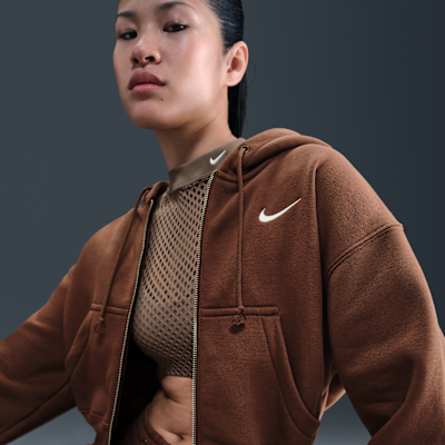 Nike Sportswear Phoenix Fleece Women's Loose Full-Zip Cropped Hoodie