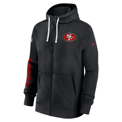 San Francisco 49ers Sideline Team Issue Club Men's Nike Full Zip Hoodie