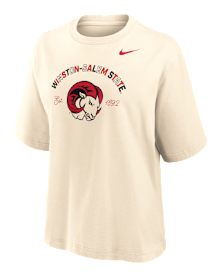 Женская футболка Nike College (Winston-Salem State University) Boxy Cotton