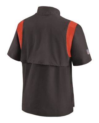 Men's Nike Brown Cleveland Browns Performance Sideline Lockup Full