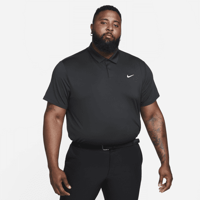 Pánská jednobarevná golfová polokošile Nike Dri-FIT Tour