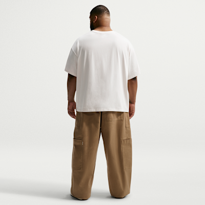 Ανδρική κοντομάνικη πλεκτή μπλούζα Nike Life σε τετράγωνη γραμμή