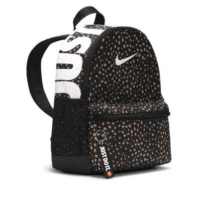 nike black leopard print backpack