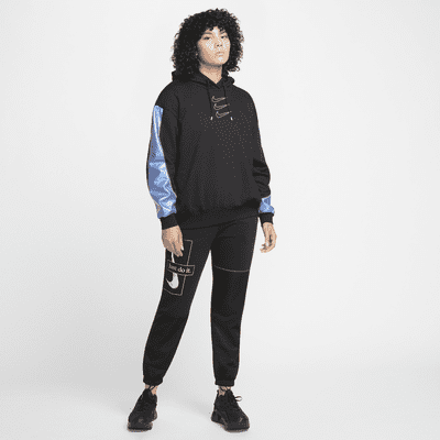 Sudadera con gorro y gráfico de tejido Fleece oversized para mujer Nike Sportswear