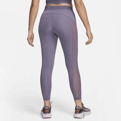 Nike Pro Leggings de 7/8 talle medio con paneles de malla - Mujer