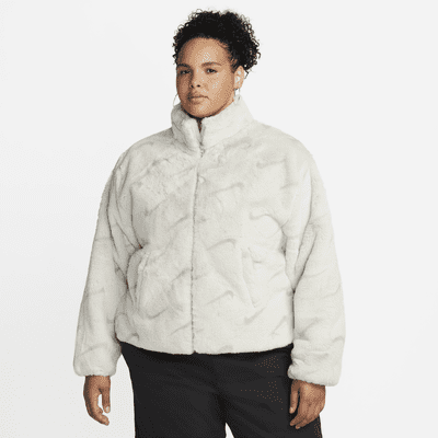 Nike Sportswear Women's Printed Faux Fur Jacket (Plus Size). Nike UK