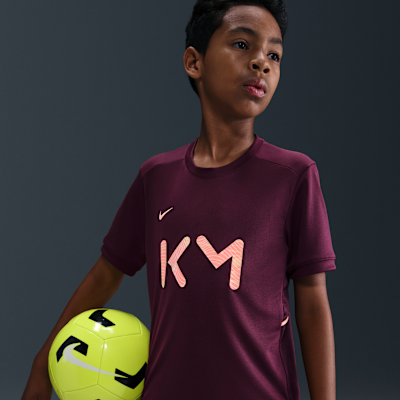 Kylian Mbappé Academy Older Kids' Nike Dri-FIT Football Short-Sleeve Top