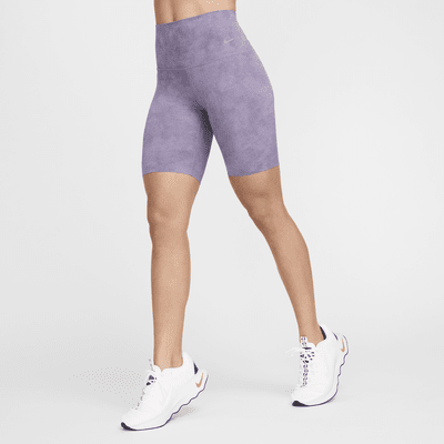 Shorts de ciclismo de tiro alto de 20 cm de sujeción ligera para mujer Nike Zenvy Tie-Dye