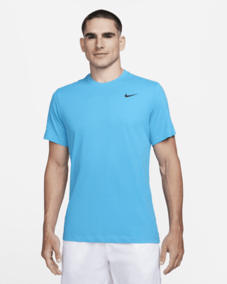 teal color nike shirt