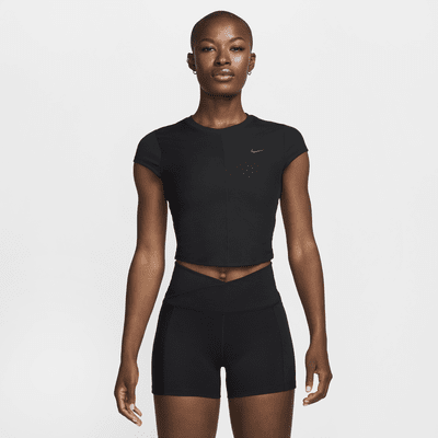 Nike One Fitted Rib Women's Dri-FIT Short-Sleeve Cropped Top