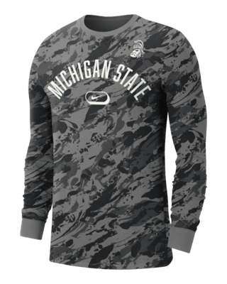 Мужская футболка Michigan State Nike College Crew-Neck Long-Sleeve