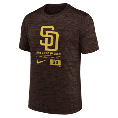 San Diego Padres Large Logo Velocity Men's Nike MLB T-Shirt