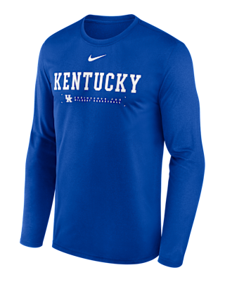 Мужская футболка Kentucky Courtside Basketball Shootaround Legend Nike Dri-FIT College Long-Sleeve для баскетбола