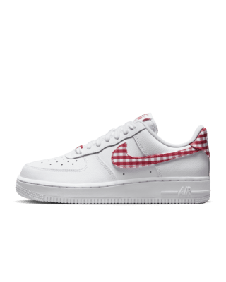 nike air force 1 red and white