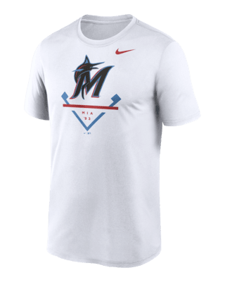 Men's Nike White Miami Marlins Big & Tall Icon Legend Performance T-Shirt