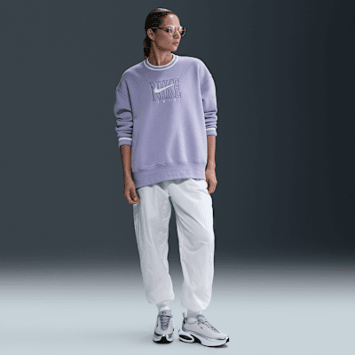 Sudadera de cuello redondo con gráfico oversized para mujer Nike Sportswear Phoenix Fleece