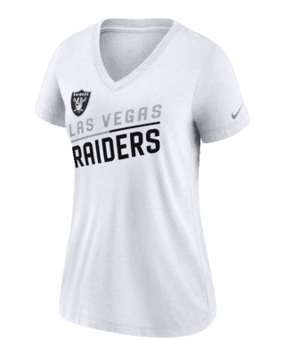 Nike Slant Team (NFL Las Vegas Raiders) Women's Mid V-Neck T-Shirt