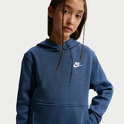 Nike Sportswear Club fleece-hettegenser til store barn