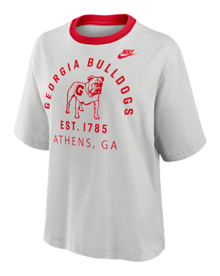 Женская футболка Georgia Legacy Arch Script Boxy Nike College