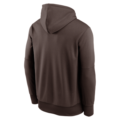 San Diego Padres 2025 Postseason Authentic Collection Men’s Nike Therma MLB Pullover Hoodie
