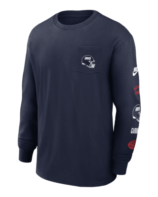 Мужская футболка New York Giants Rewind Max90 Pocket Nike NFL Long-Sleeve