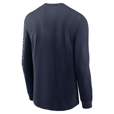 Playera de manga larga universitaria Nike para hombre Penn State Campus Classic Location