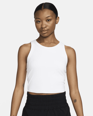 Женские  Nike One Fitted Dri-FIT Strappy Cropped Tank Top